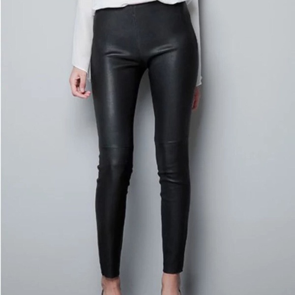 Zara Pants - ZARA FAUX LEATHER SKINNY PANTS LARGE